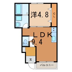 古国府駅 徒歩6分 1階の物件間取画像